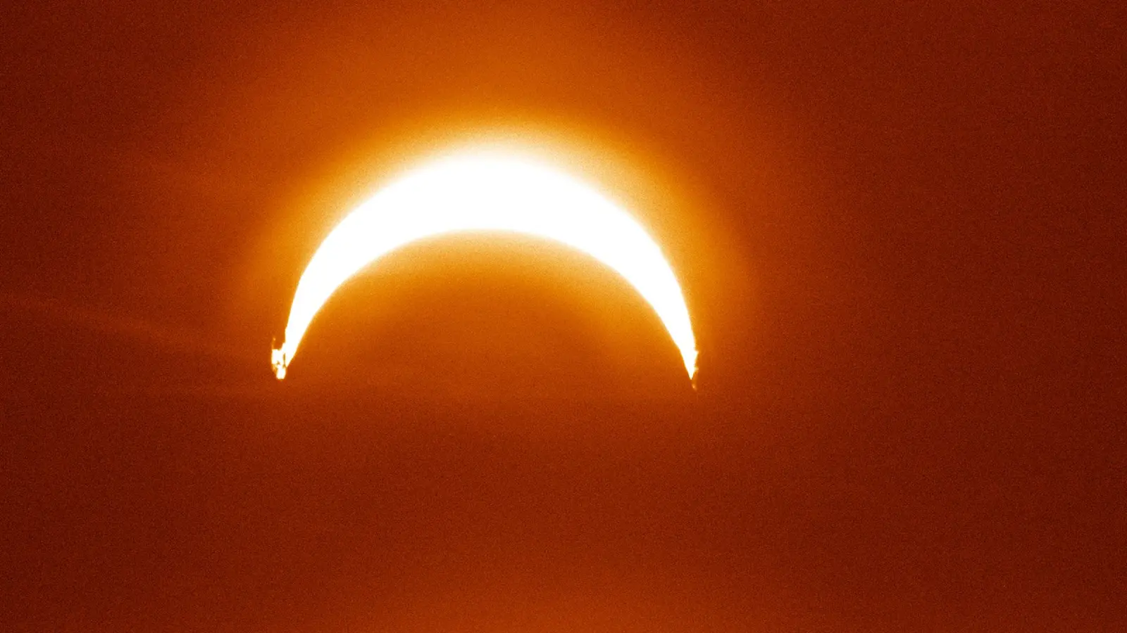 Solar eclipse in the H-alpha band
